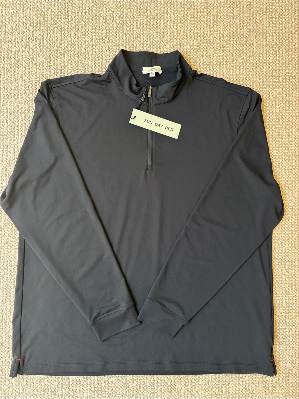 Sun Day Red Men’s Black Quarter-Zip Lightweight Shirt Jacket